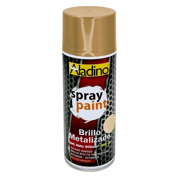 Pintura Spray Brillo Metalizado Aladino 400cc